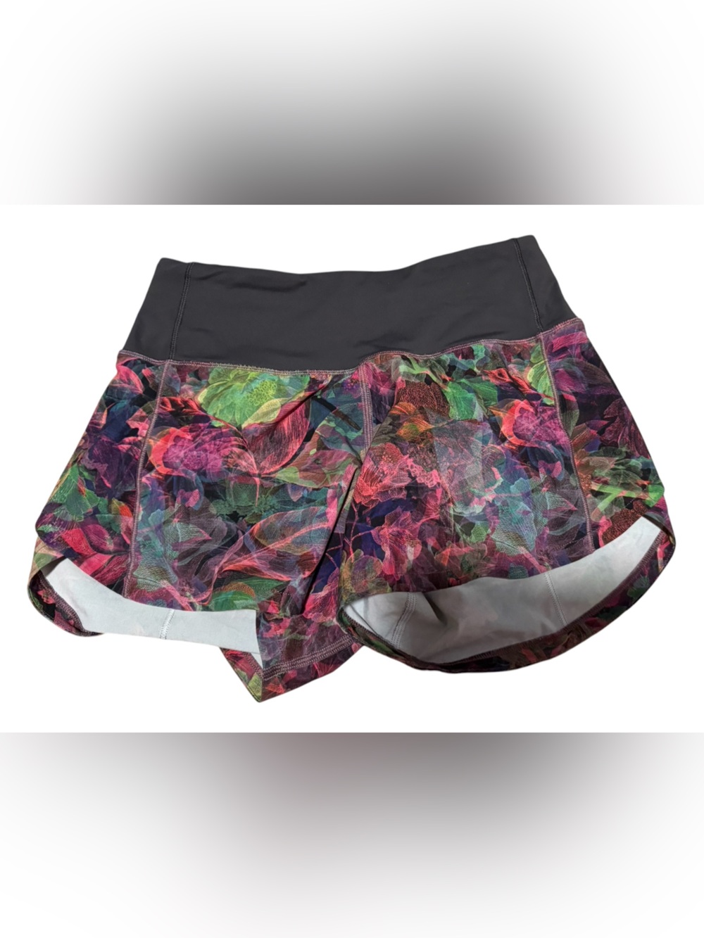 Lululemon Speed Up Shorts Size 0 Vivid Floral Tone Multi Low Rise Lined - Picture 3 of 5